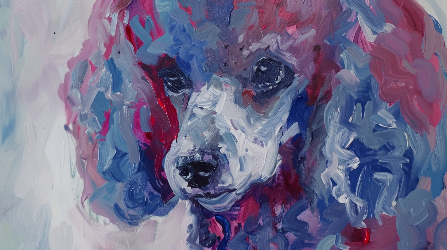 child poodle painting