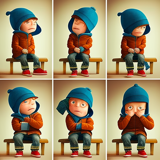 Child with Blue Hat and Jacket