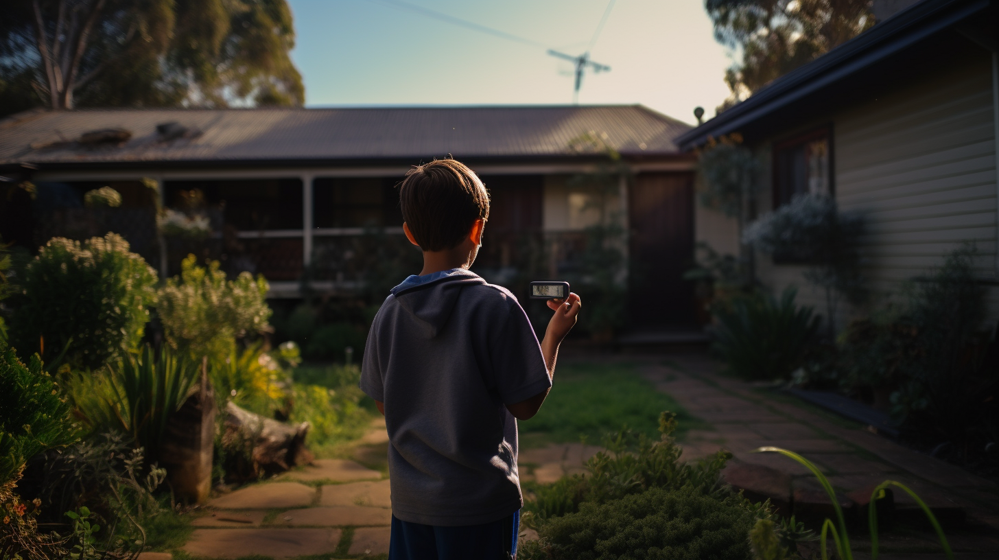 Child capturing memories with phone