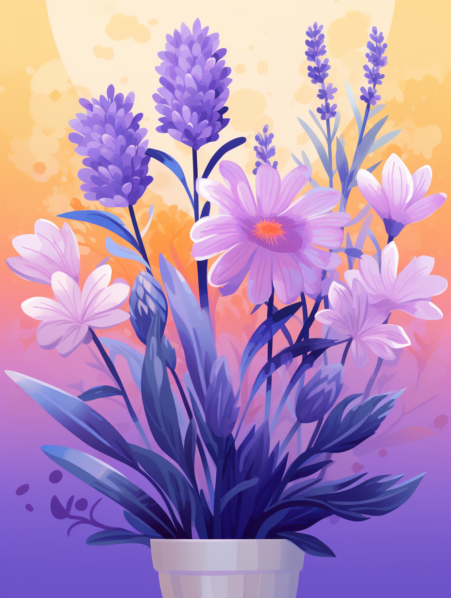 Illustration of a Lavender Plant