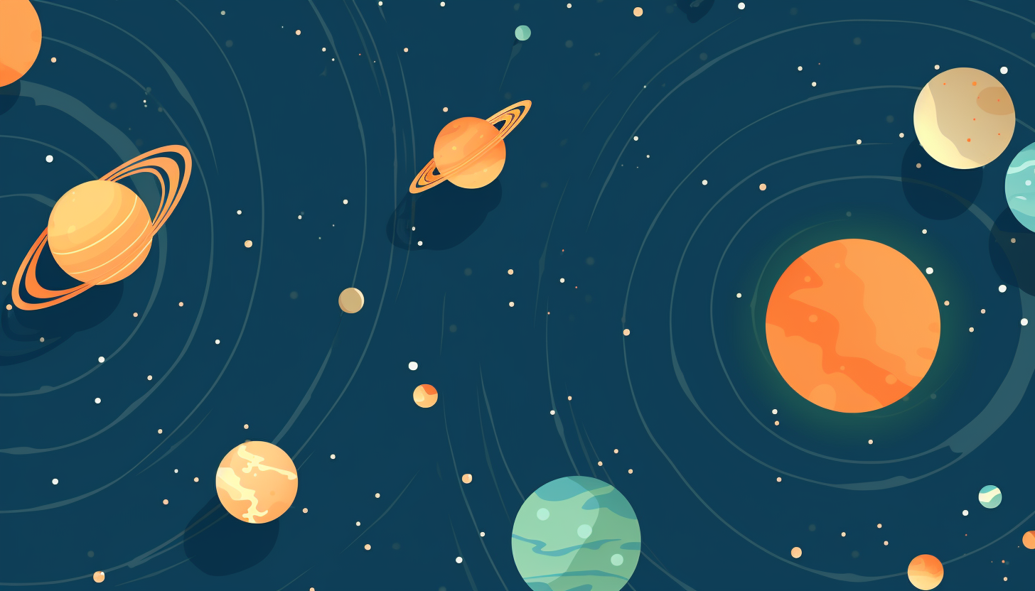 Illustration of Emotion Planets in Space