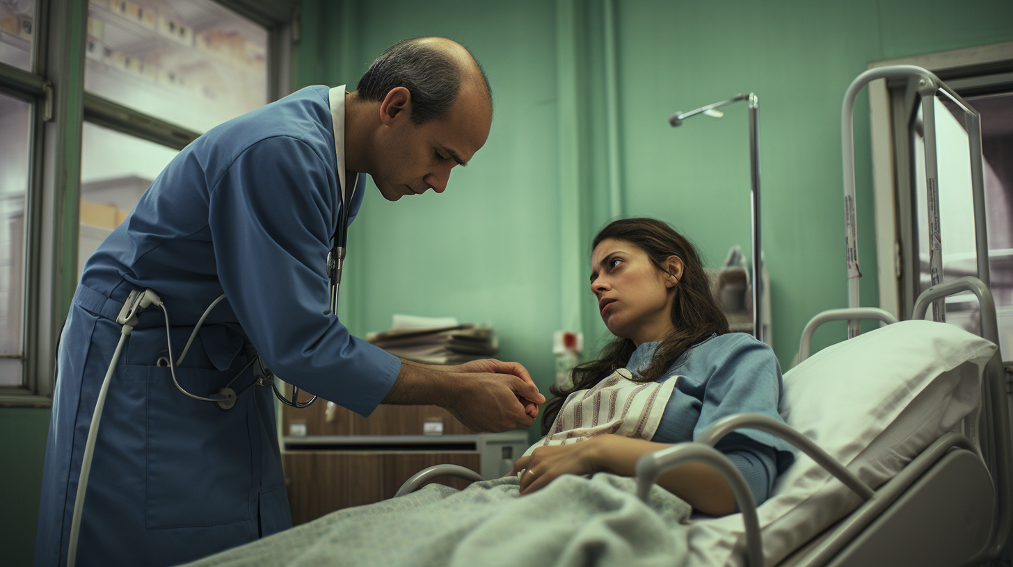 Chilean female doctor attending patient in high standard clinic