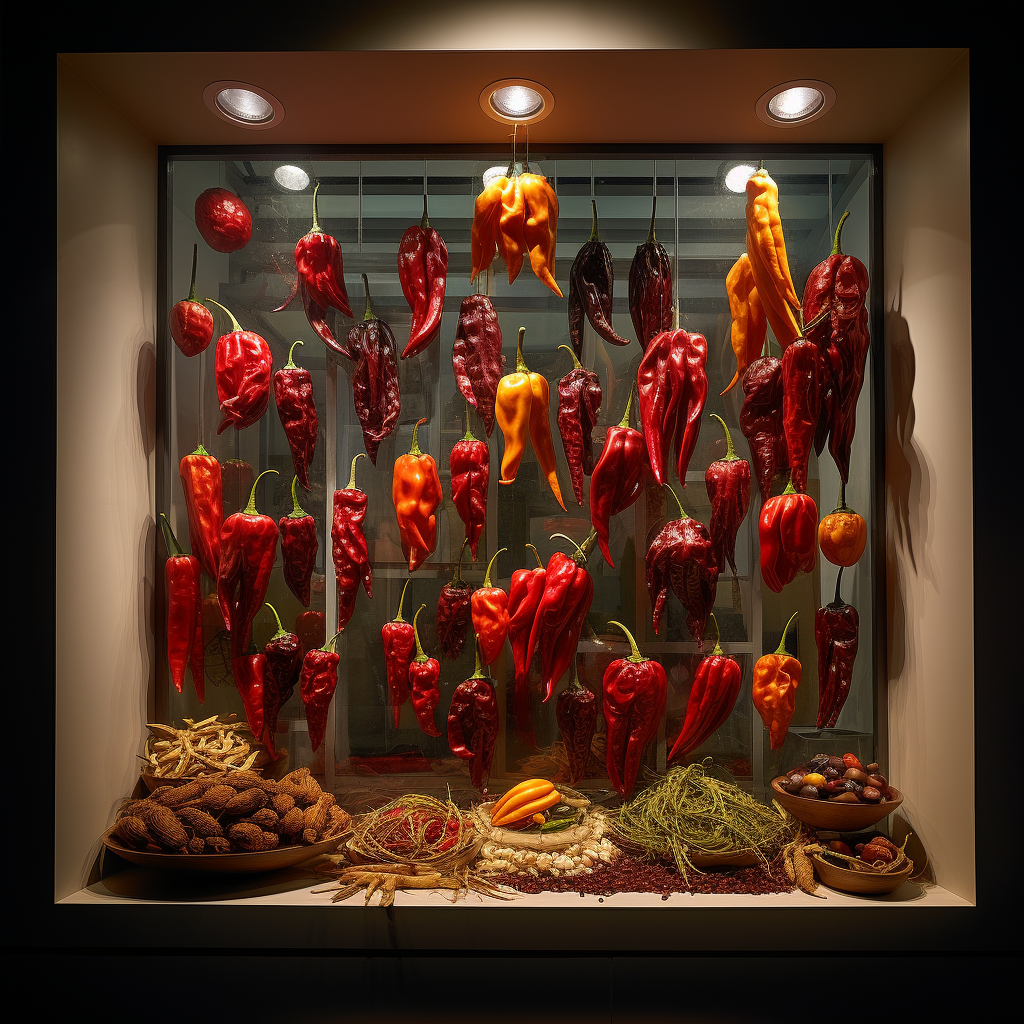 Assorted chili peppers for a flavorful experience