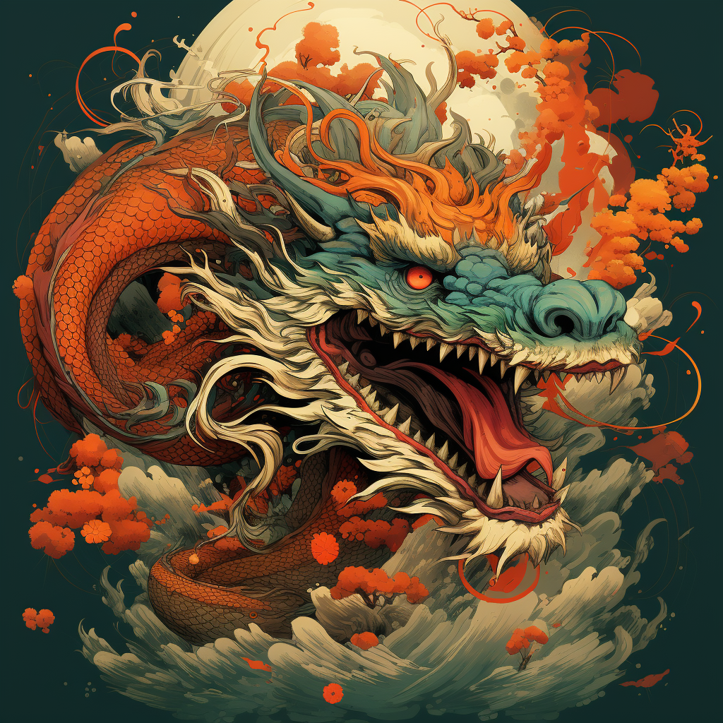 Beautiful China Dragon Illustration