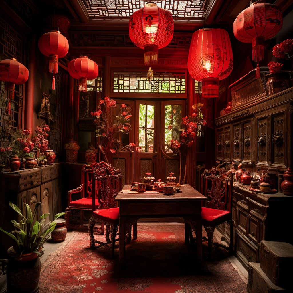 China Traditional Room Red Decor