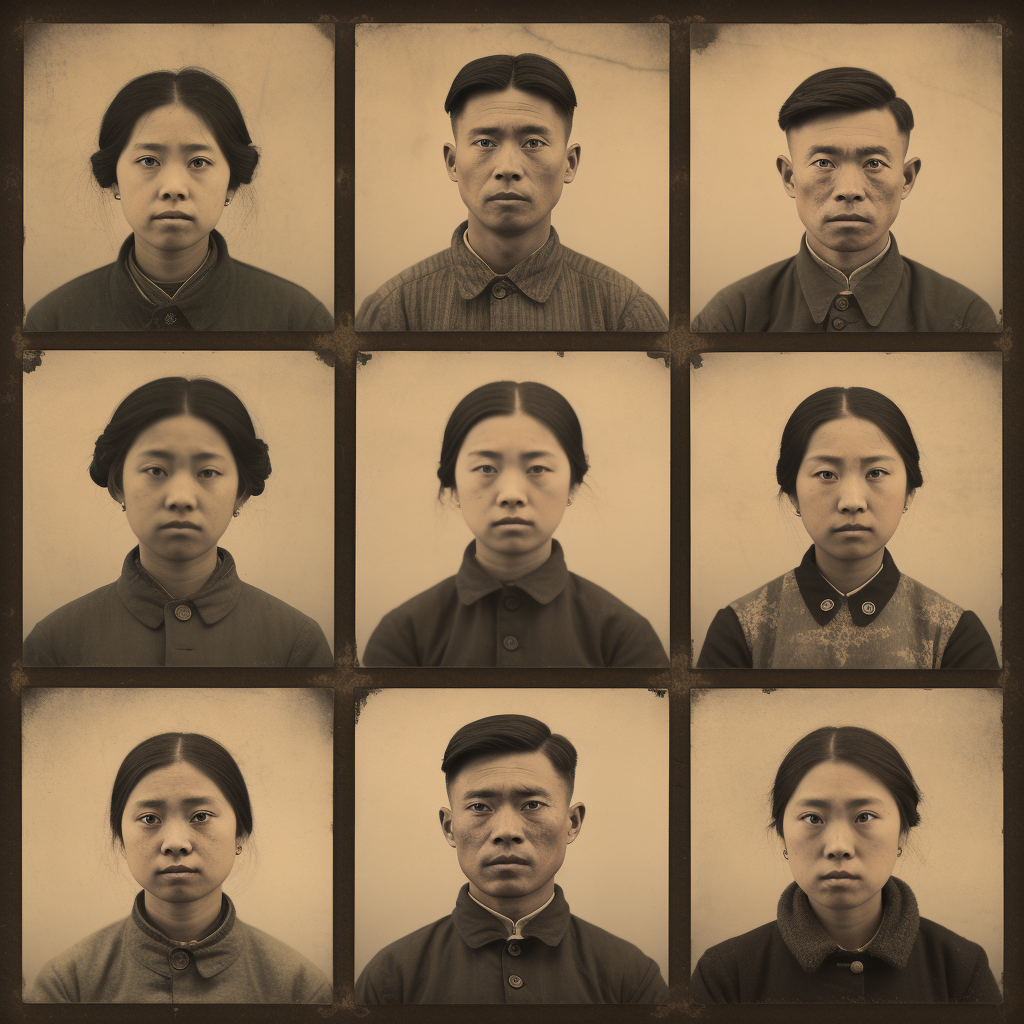 Chinese passport photos 1920s