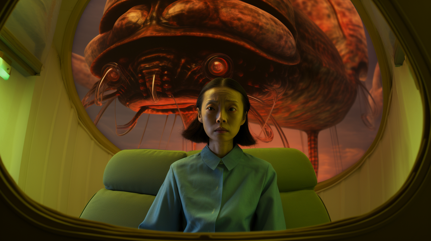 Chinese alien in psychotherapy session