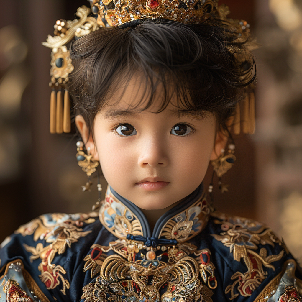 Chinese child in royal attire