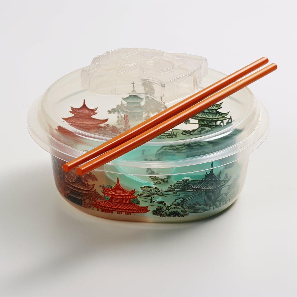 Plastic storage box for Chinese dishes