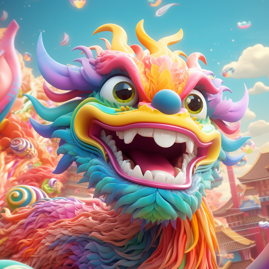 Cute Chinese Dragon Smiling