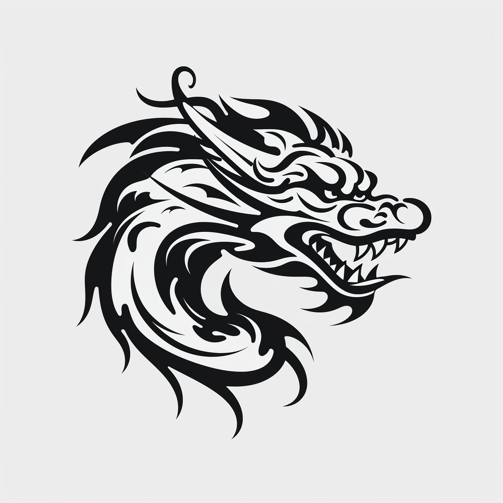 Chinese Dragon Pictogram Vector Icon