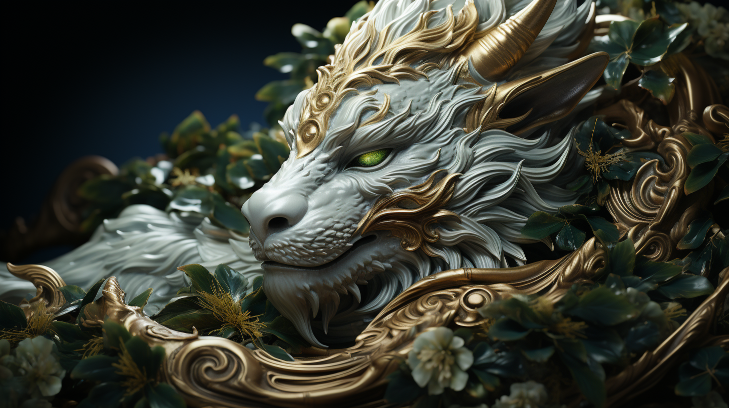 Sleeping Chinese Dragon on Tall Tree | Fantasy