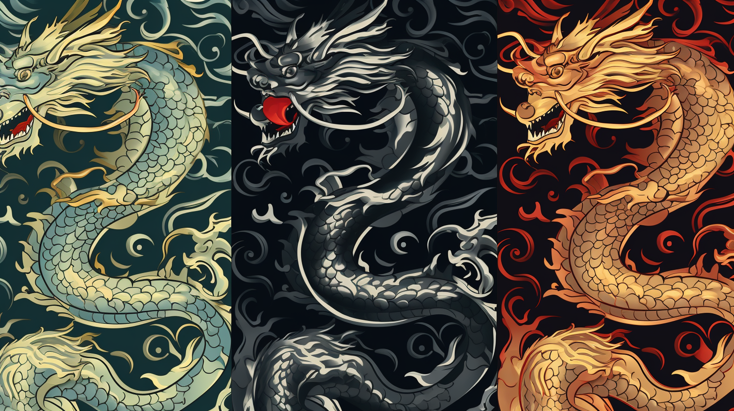 Chinese Dragon Textile Pattern