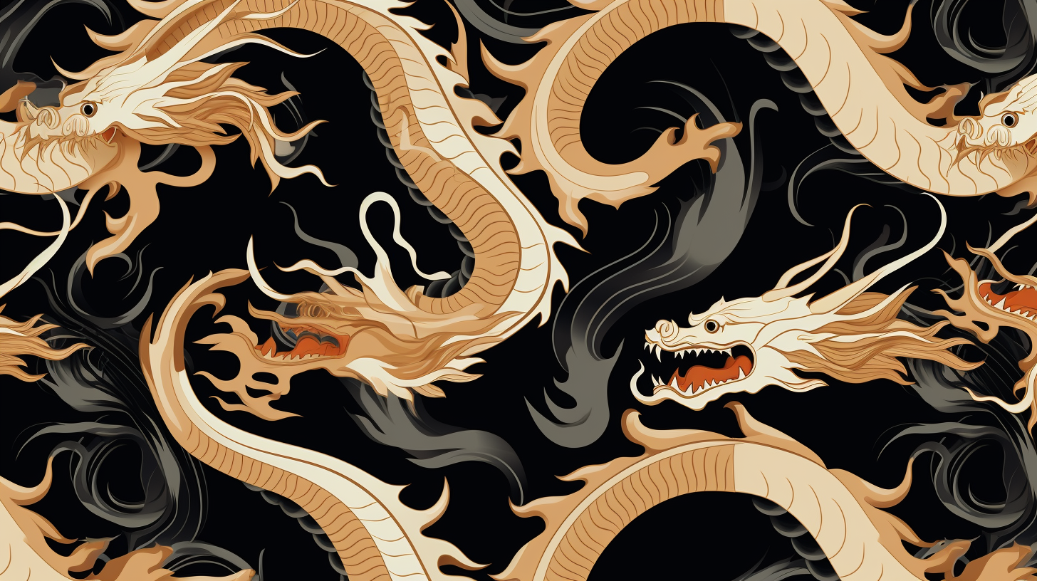 Chinese Dragon Textile Pattern