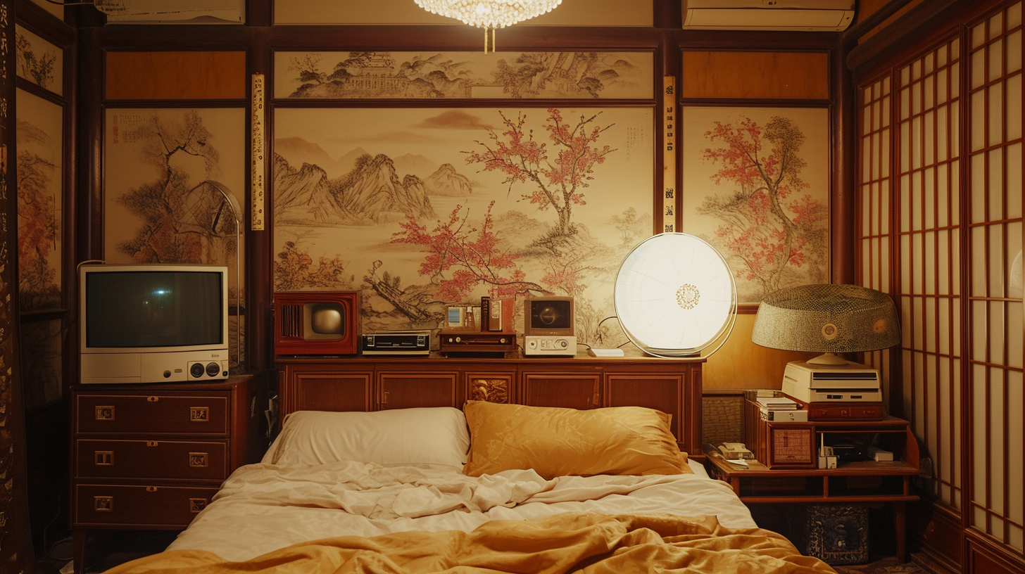 Chinese family bedroom in 1970s and 1980s