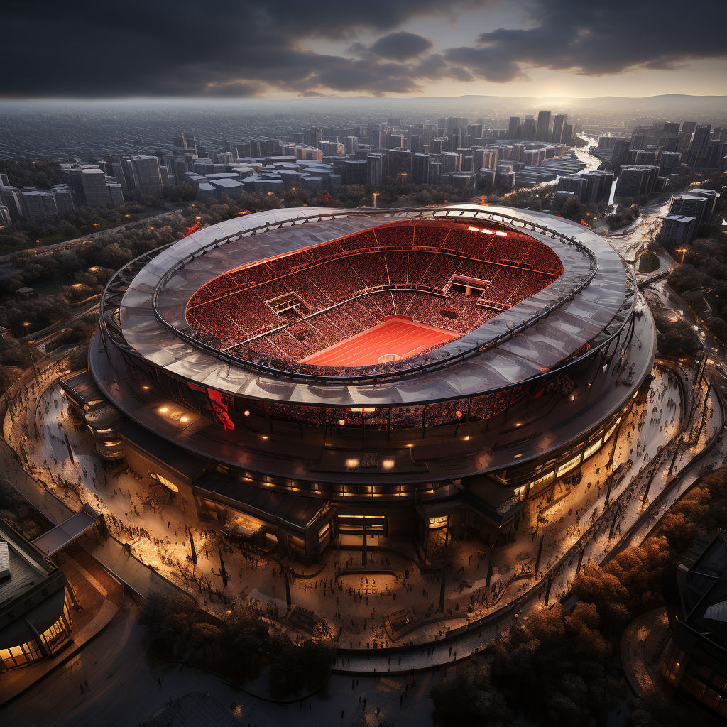 Spectacular Chinese Football Stadium Image