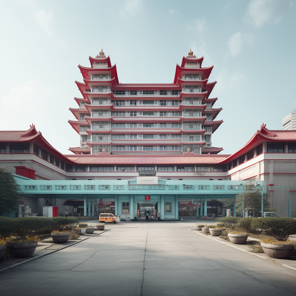 Chinese hospital building exterior