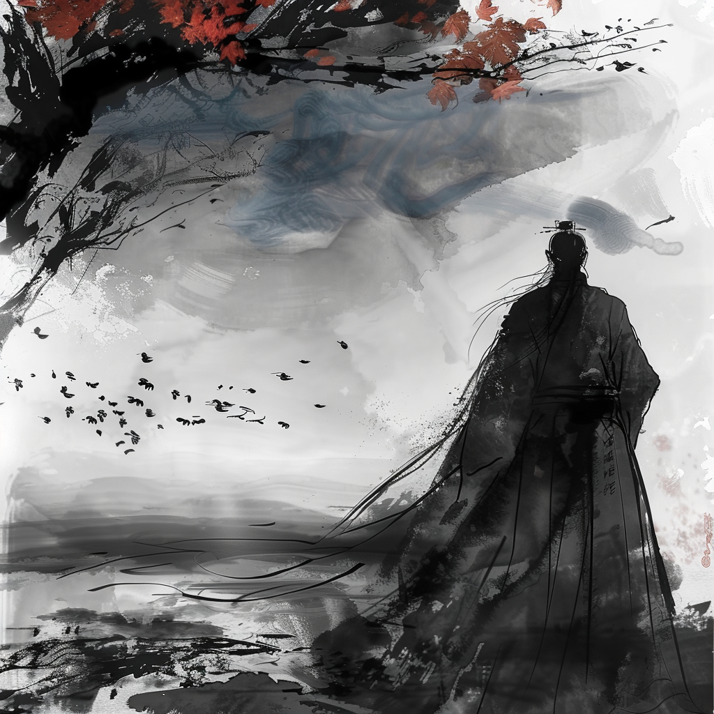 Chinese ink painting honor scorn