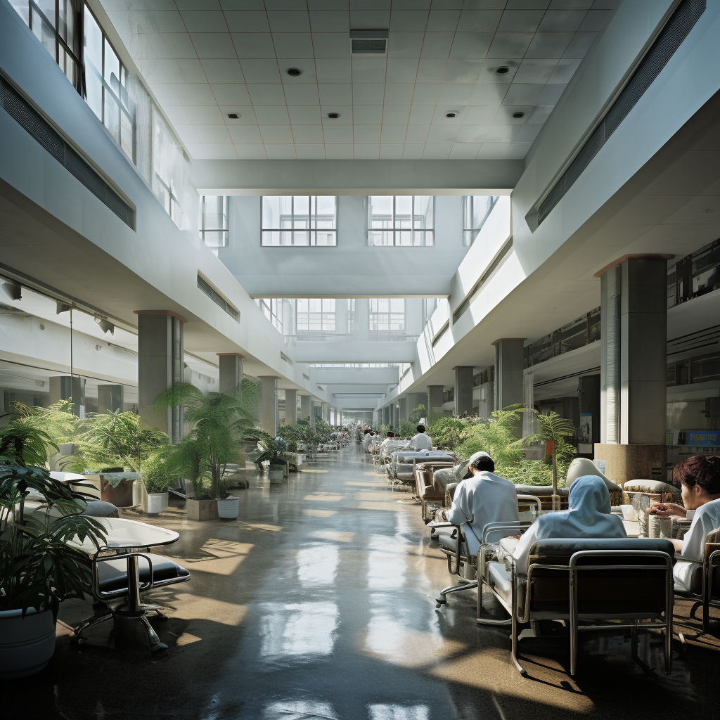 Modern Chinese hospital interior