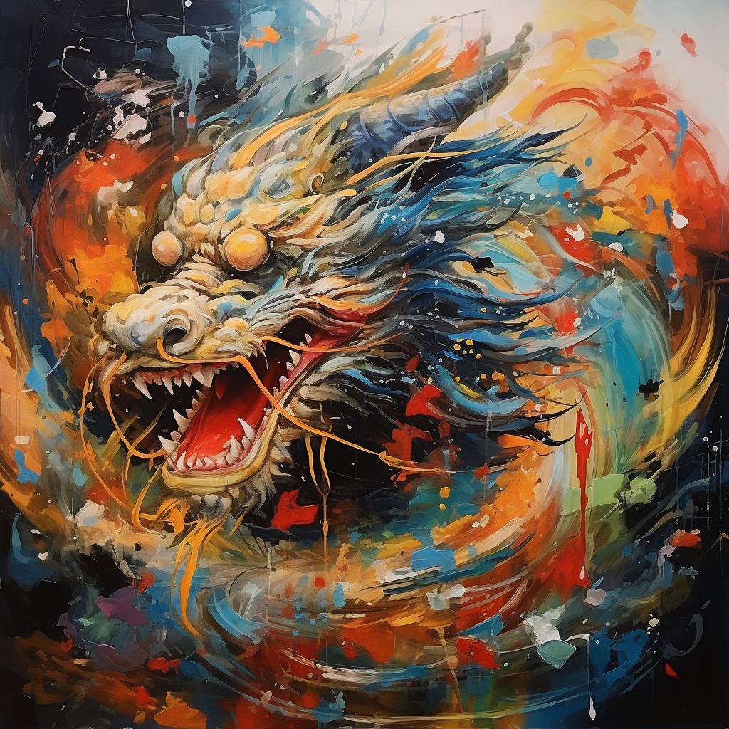 Chinese New Year Dragon Celebration Art