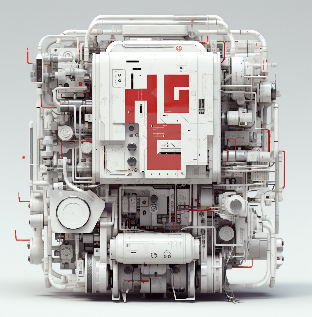 Hyper-detailed rendering of Chinese NFC machine