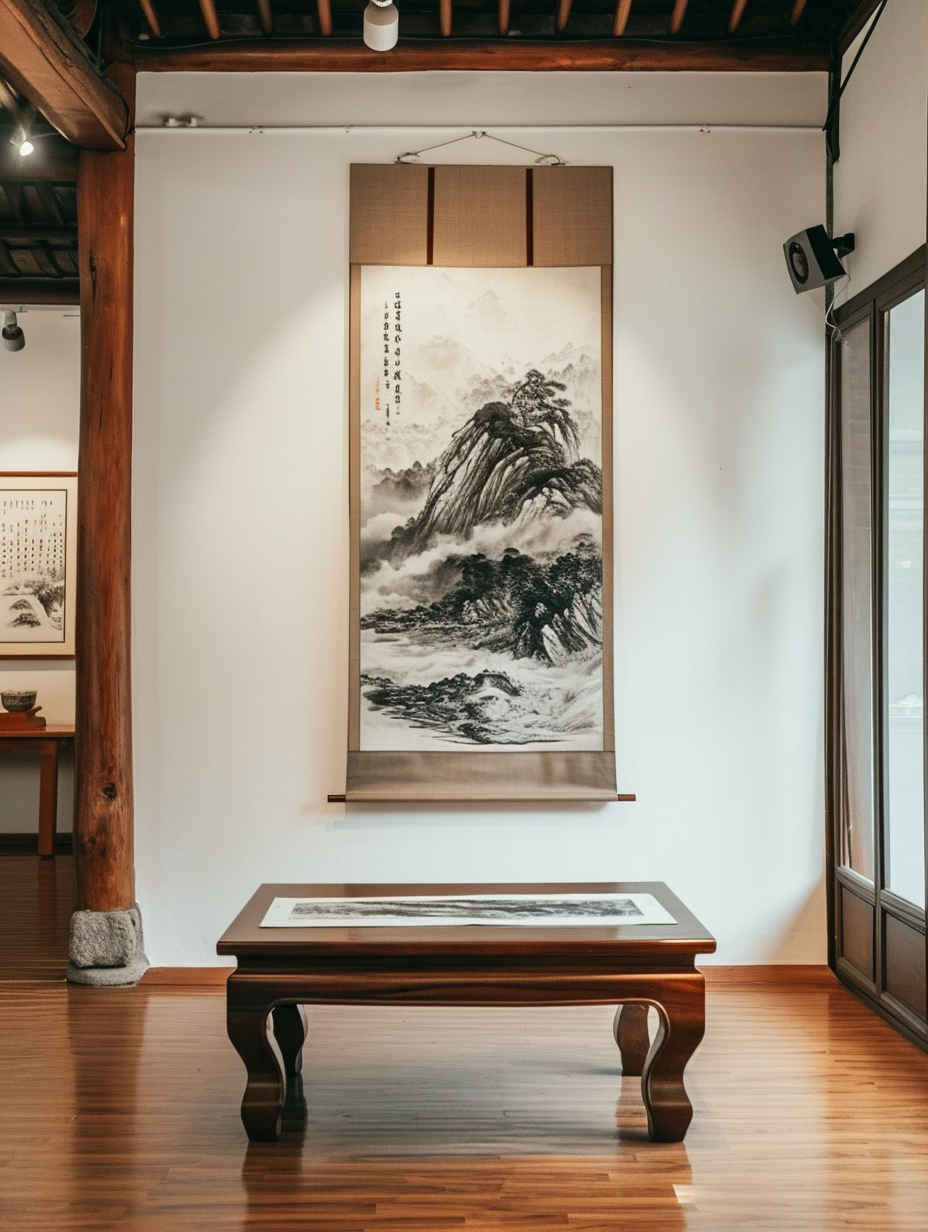 Chinese painting museum wall image