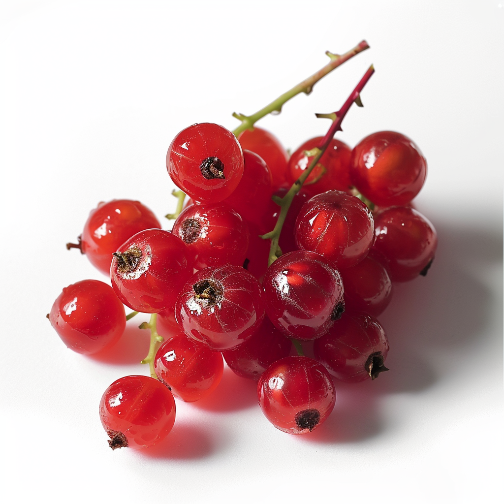 Chinese Red Currant on White Background