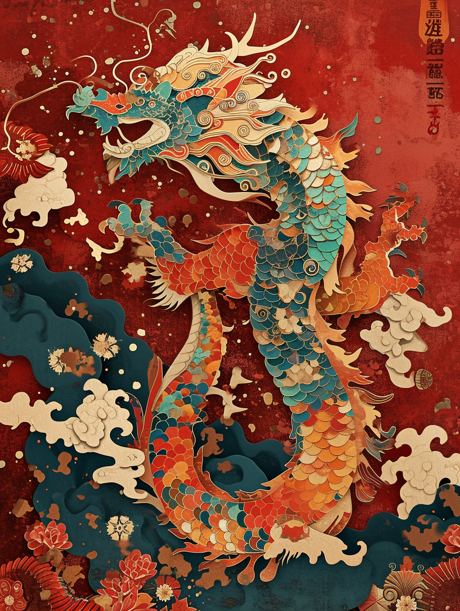 Chinese Year of the Dragon Greeting Card