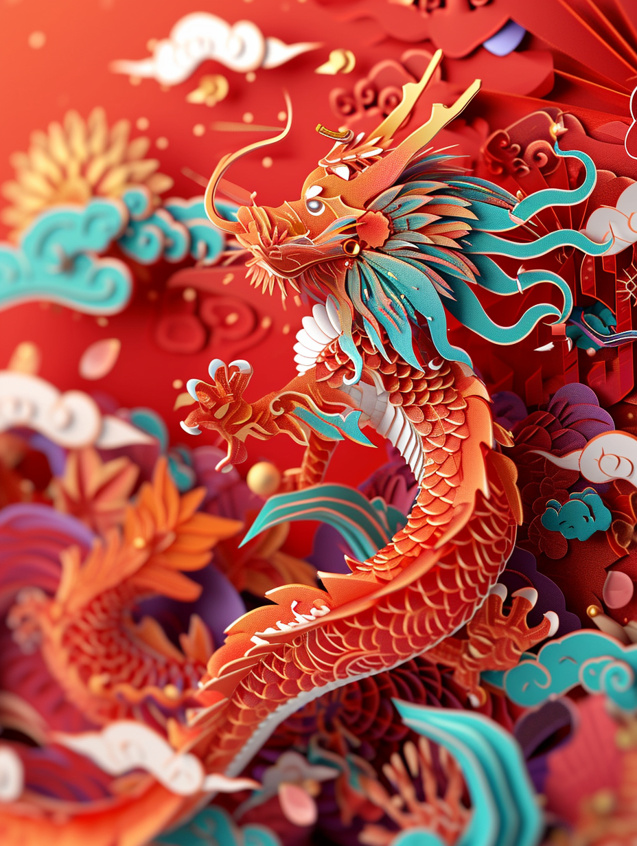 Chinese Year of the Dragon Greeting Cards