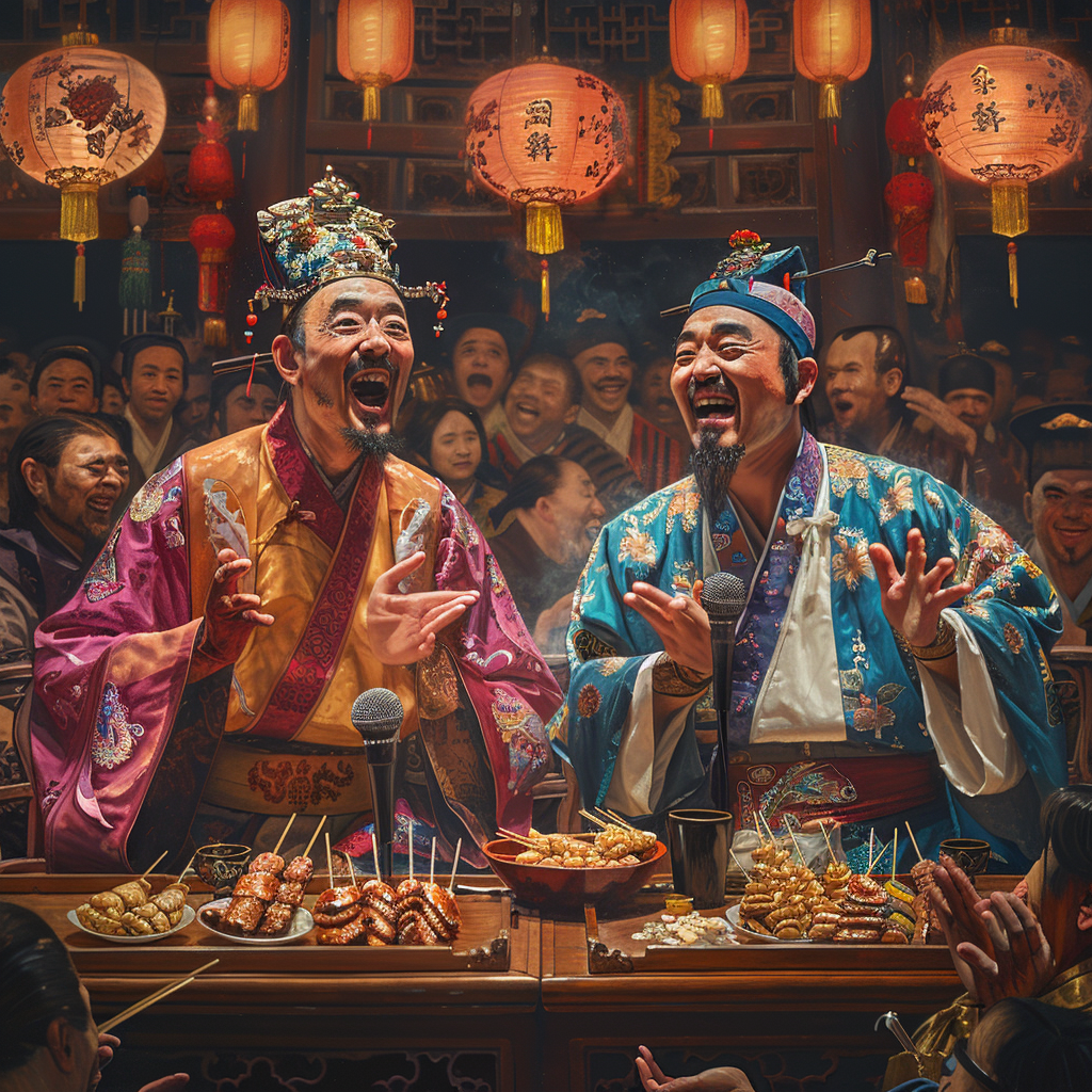 Chinese audience enjoying Xiangsheng skit