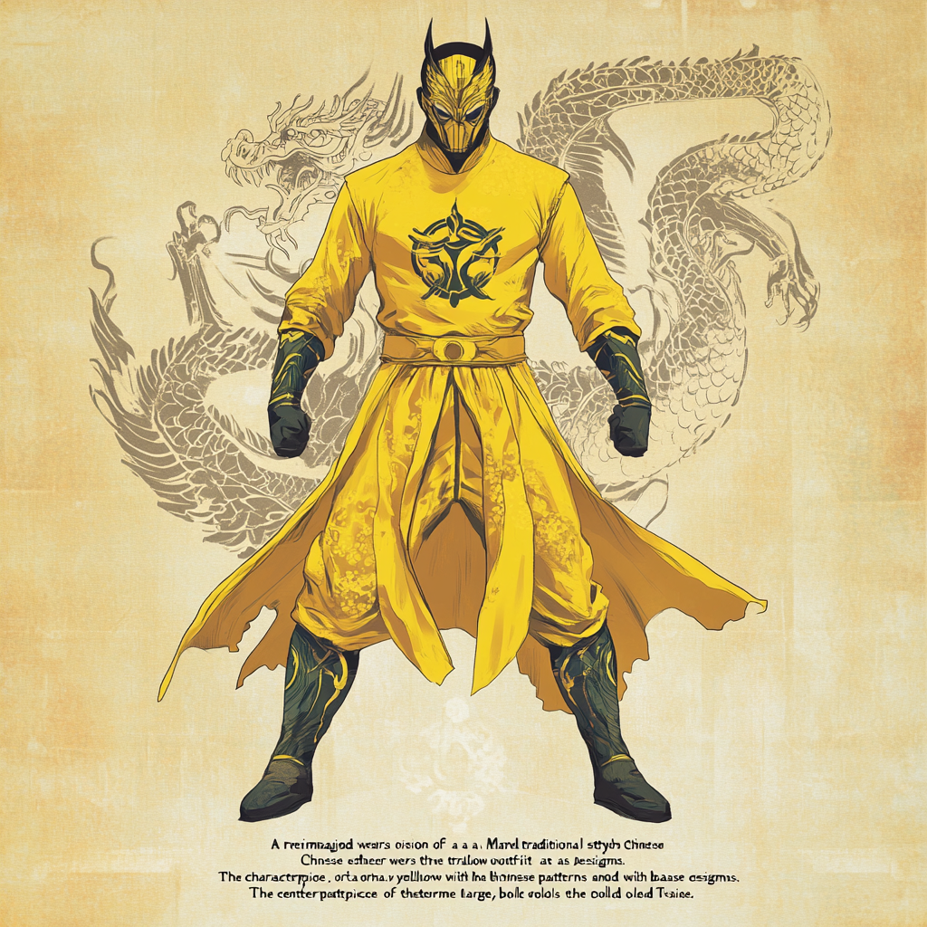 Chinese superhero in yellow outfit