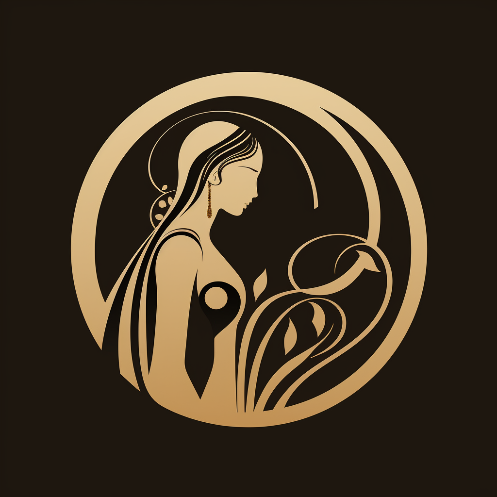 Minimalist Art Nouveau logo for Chloé's digital transformation