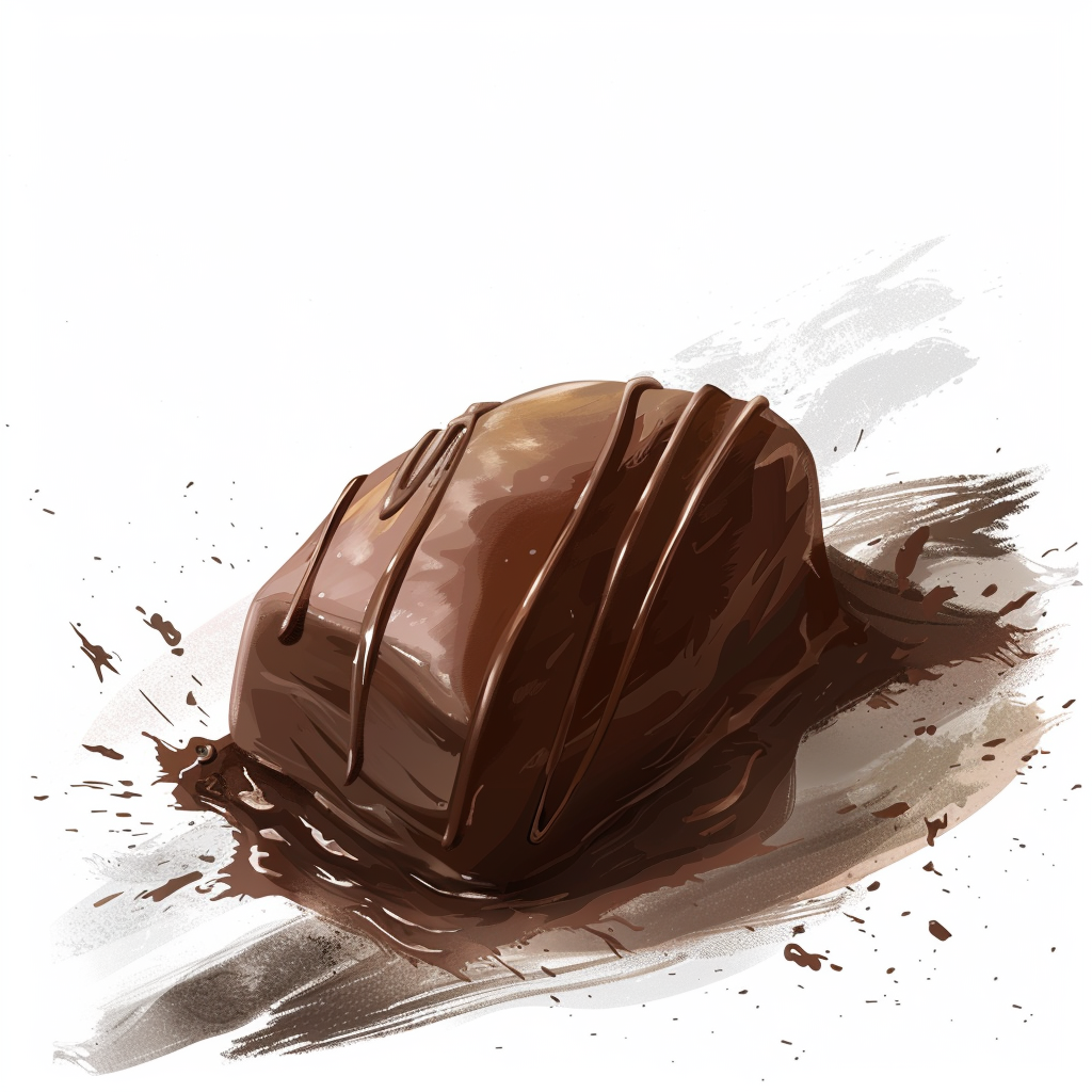 Chocolate with Brushstroke Outlines