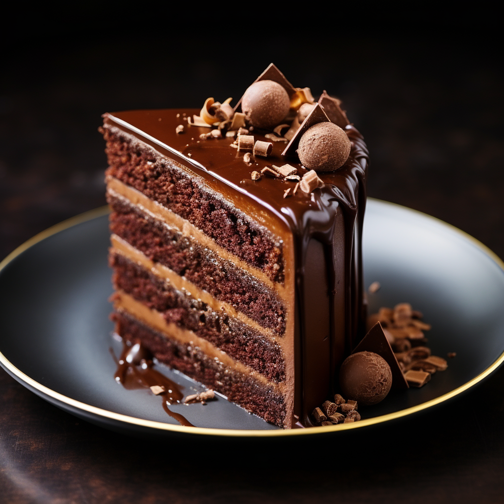 Slice of Unique Chocolate Cake