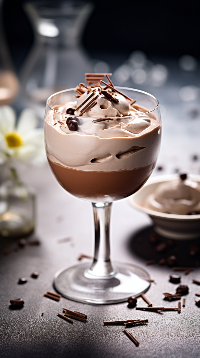 Chocolate Mousse in Clear Glass