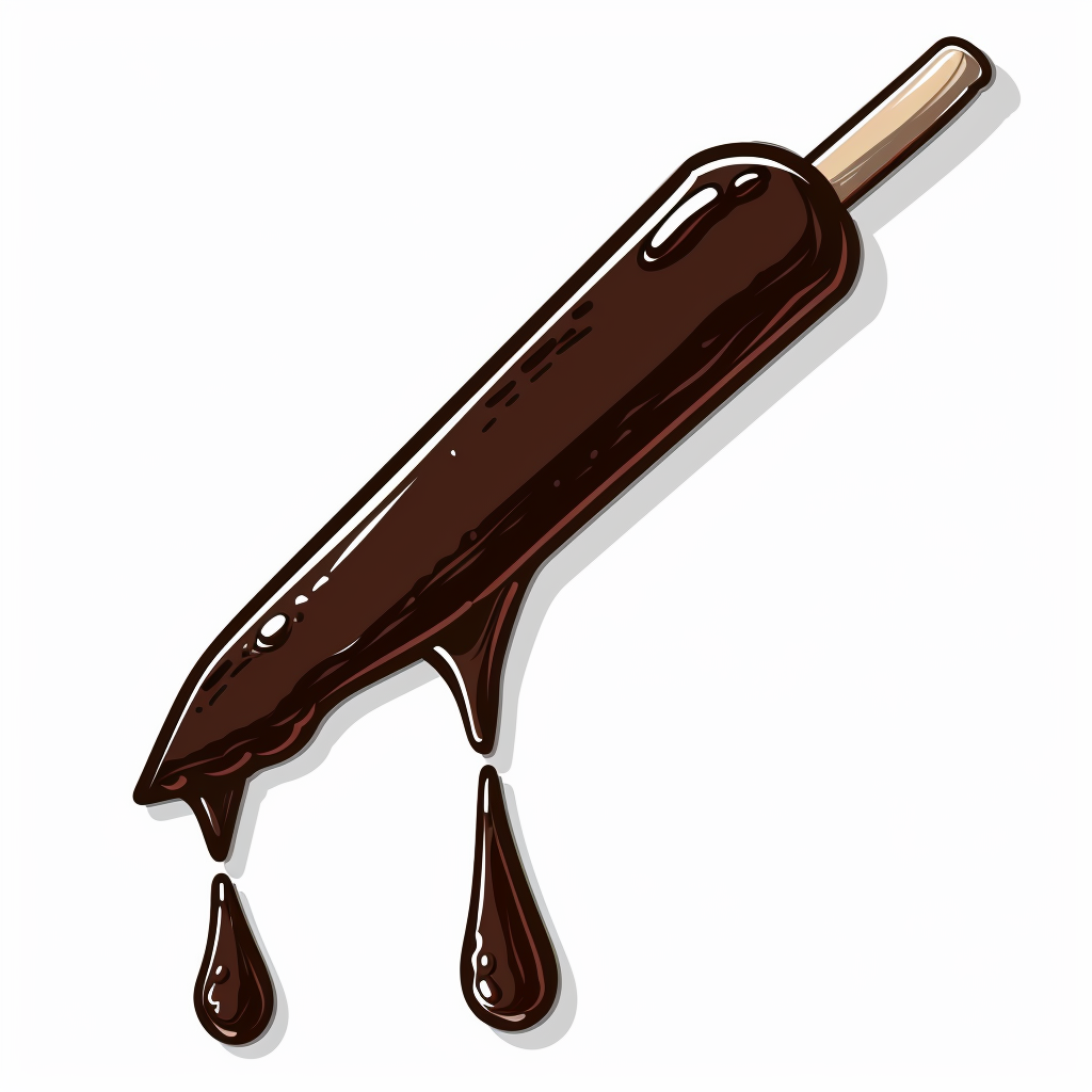 Chocolate needle with writing space