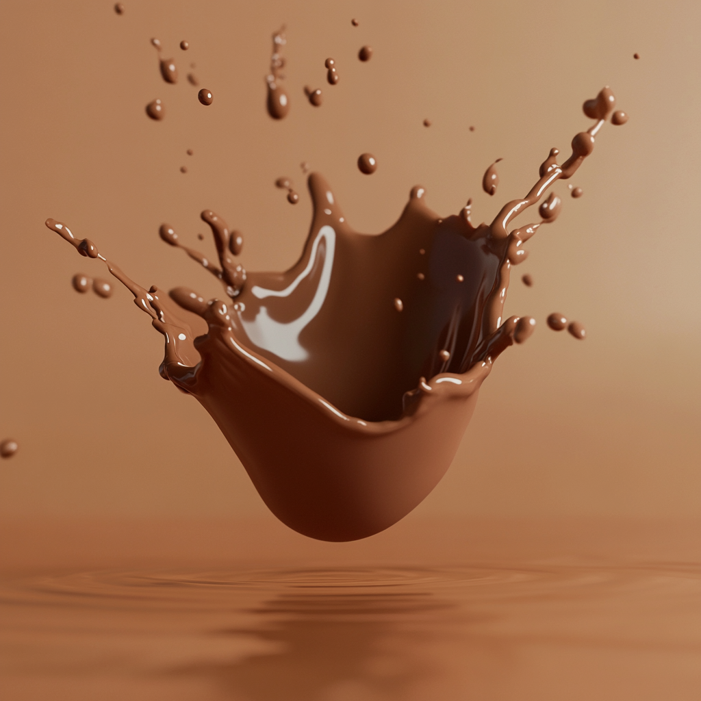 Milk Chocolate Splash Frozen Mid-Air