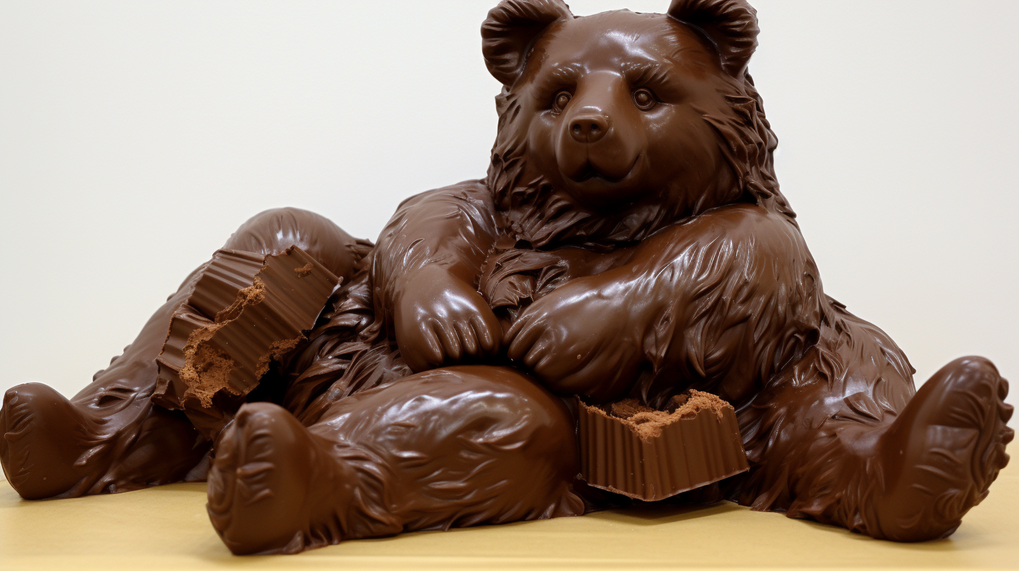 Chocolate Teddy Bear Funny Huge