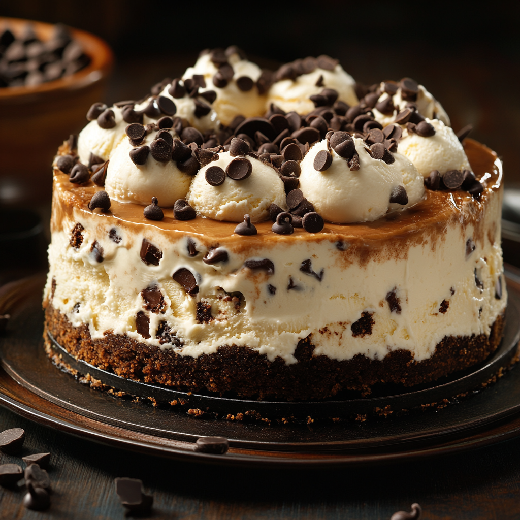 Chocolate Chip Cookie Dough Ice Cream Cake