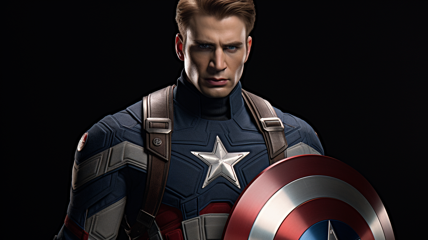 Chris Evans Captain America Costume without helmet and shield