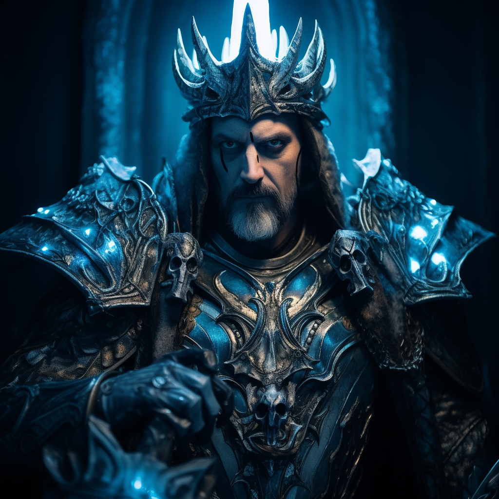 Chris Metzen in Lich King cosplay