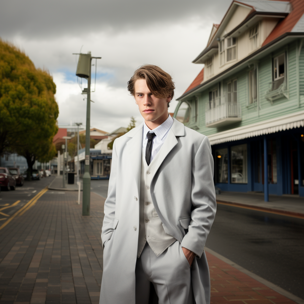 Fashionable male model in Christchurch