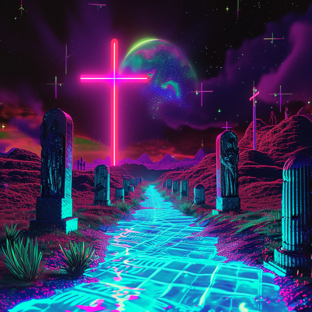 Psychedelic Christian Apocalypse 90s Y2K Aesthetic