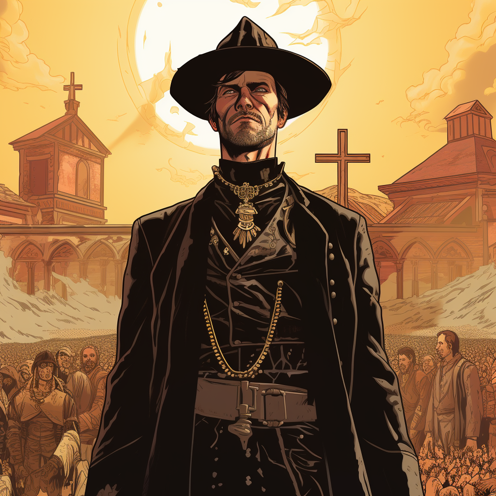 Exciting Christian Priest in Wild West