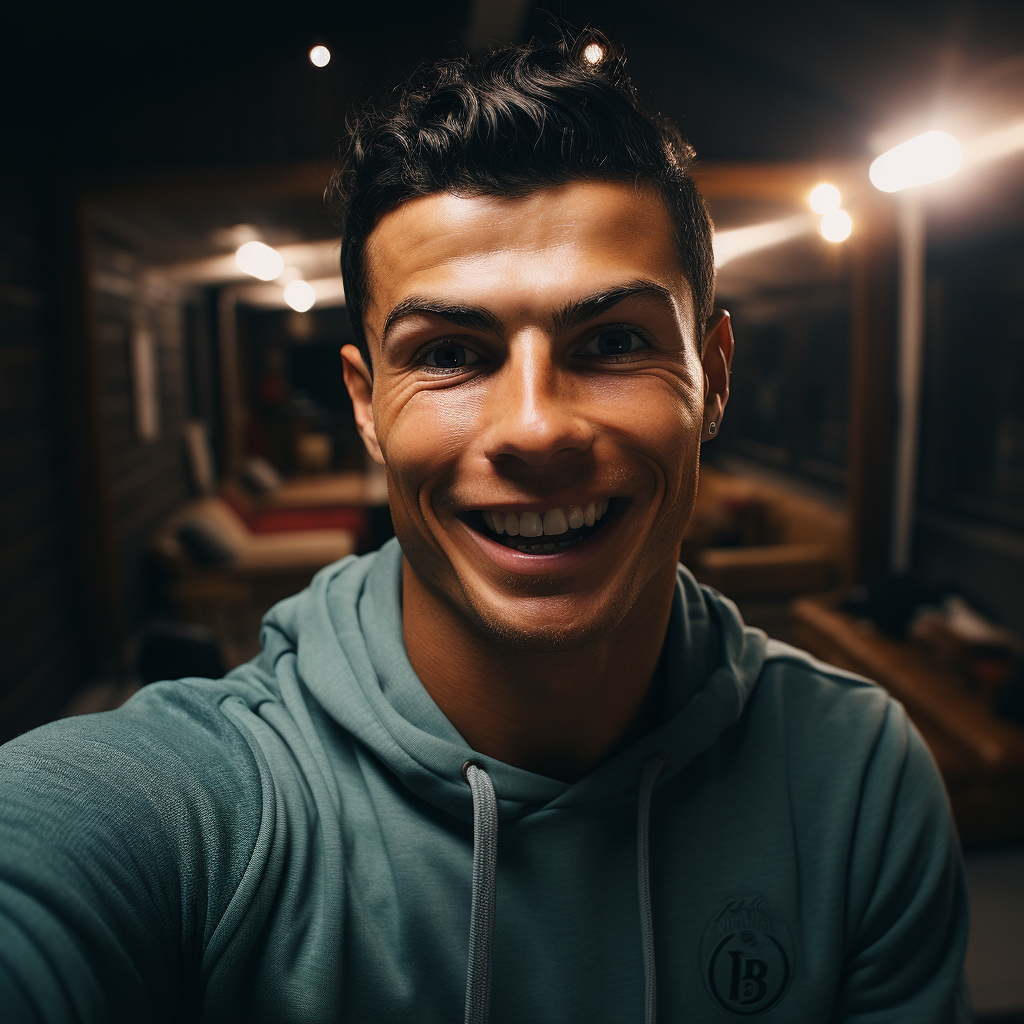 Cristiano Ronaldo Taking Selfie