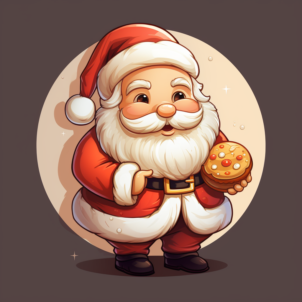 Festive Santa Claus Christmas Cookie