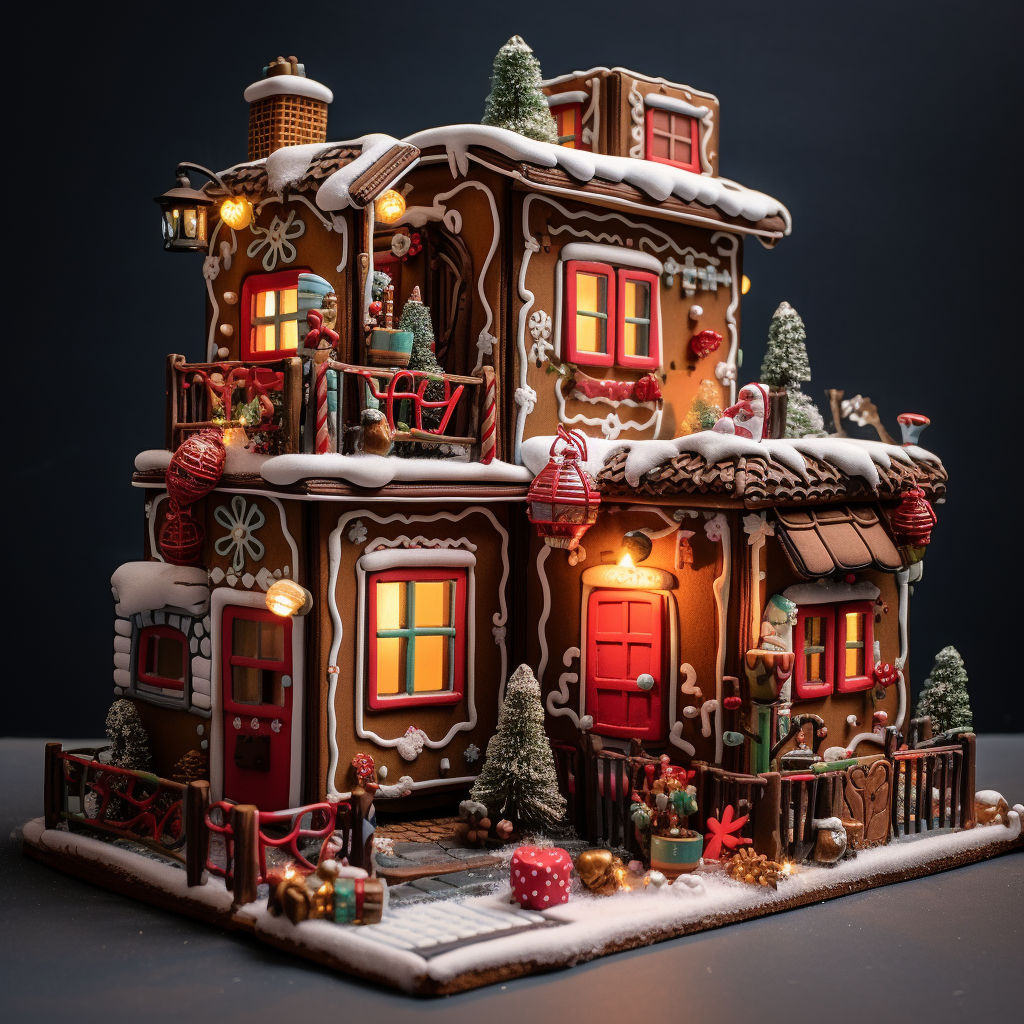 Christmas gingerbread house shipping container