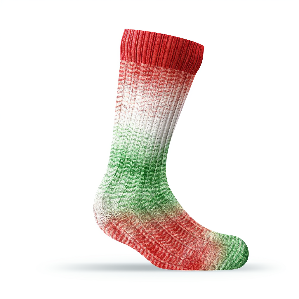 Colorful Christmas knitted sock image