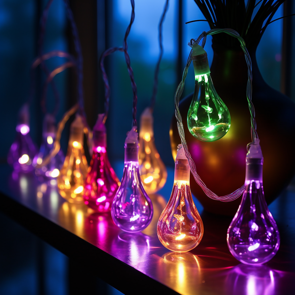 Christmas lamps with colorful charm