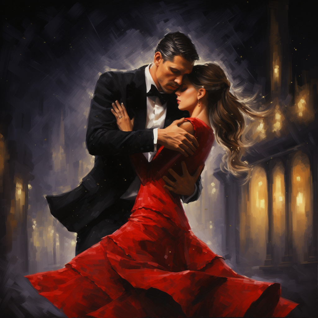 Couple Dancing a Passionate Tango